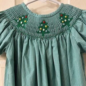 Stitchy fish Christmas Smocked Dress New Without Tag 3T
